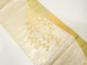 源氏車に枝垂れ桜模様織り出し袋帯